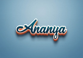 Cursive Name DP: Ananya