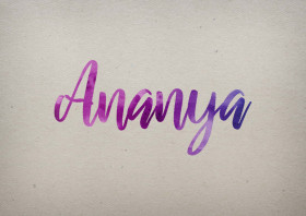 Ananya Watercolor Name DP