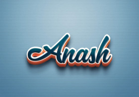 Cursive Name DP: Anash