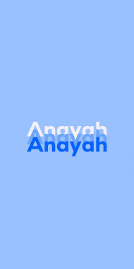 Name DP: Anayah