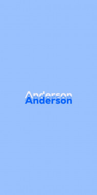 Name DP: Anderson