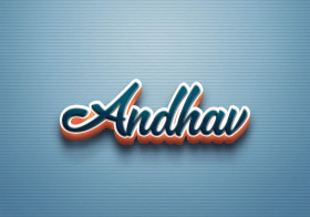 Cursive Name DP: Andhav