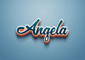 Cursive Name DP: Angela