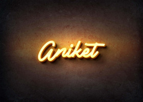 Glow Name Profile Picture for Aniket