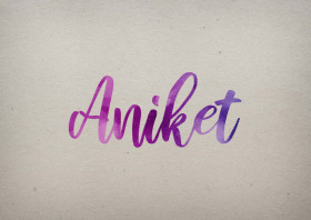 Aniket Watercolor Name DP