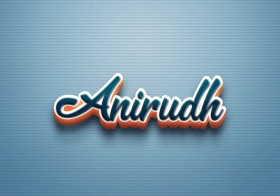 Cursive Name DP: Anirudh