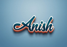 Cursive Name DP: Anish