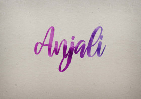 Anjali Watercolor Name DP
