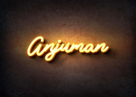 Glow Name Profile Picture for Anjuman