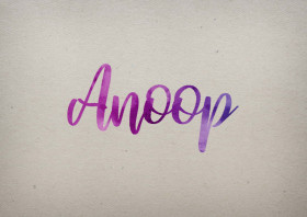 Anoop Watercolor Name DP