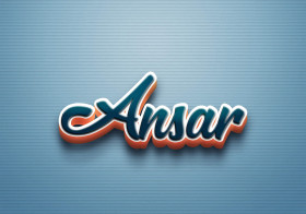 Cursive Name DP: Ansar
