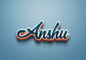 Cursive Name DP: Anshu