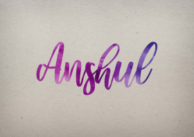 Anshul Watercolor Name DP
