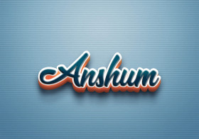 Cursive Name DP: Anshum