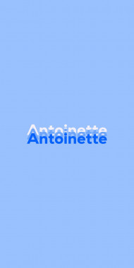 Name DP: Antoinette