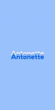 Name DP: Antonette