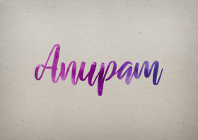 Anupam Watercolor Name DP