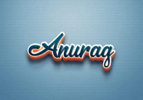Cursive Name DP: Anurag