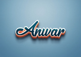 Cursive Name DP: Anwar