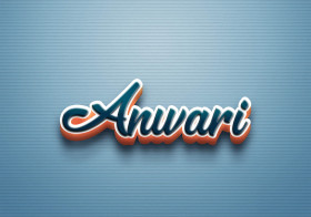 Cursive Name DP: Anwari