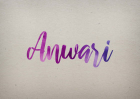Anwari Watercolor Name DP