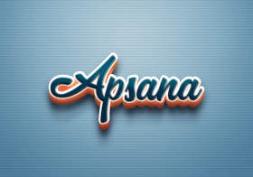 Cursive Name DP: Apsana