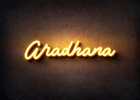Glow Name Profile Picture for Aradhana