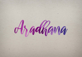 Aradhana Watercolor Name DP