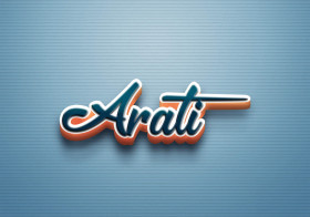Cursive Name DP: Arati
