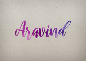 Aravind Watercolor Name DP