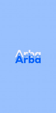 Name DP: Arba