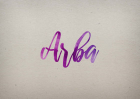 Arba Watercolor Name DP
