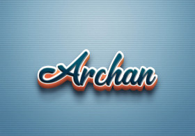 Cursive Name DP: Archan