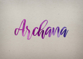 Archana Watercolor Name DP