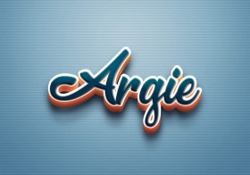 Cursive Name DP: Argie