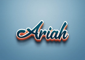 Cursive Name DP: Ariah
