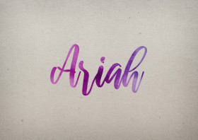 Ariah Watercolor Name DP