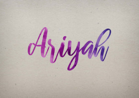 Ariyah Watercolor Name DP