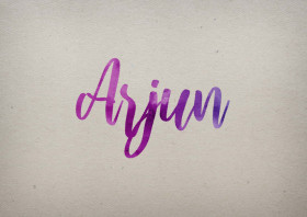 Arjun Watercolor Name DP