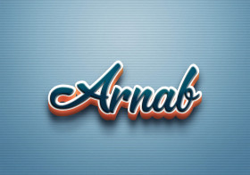 Cursive Name DP: Arnab