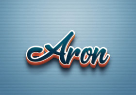 Cursive Name DP: Aron