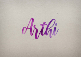 Arthi Watercolor Name DP