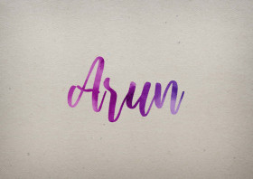 Arun Watercolor Name DP