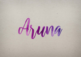 Aruna Watercolor Name DP