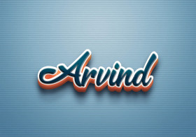 Cursive Name DP: Arvind