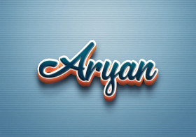 Cursive Name DP: Aryan