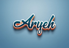 Cursive Name DP: Aryeh