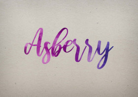 Asberry Watercolor Name DP