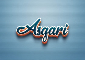 Cursive Name DP: Asgari