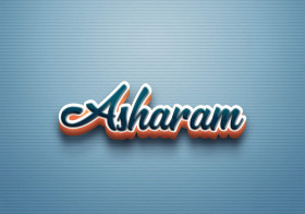 Cursive Name DP: Asharam